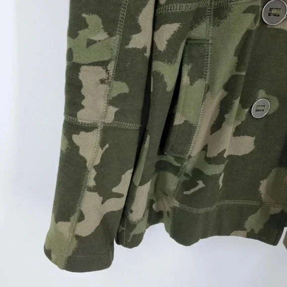 Hurley Women's Winchester Camo Double Breasted Jersey Hooded Jacket Size S‎ - Picture 3 of 9